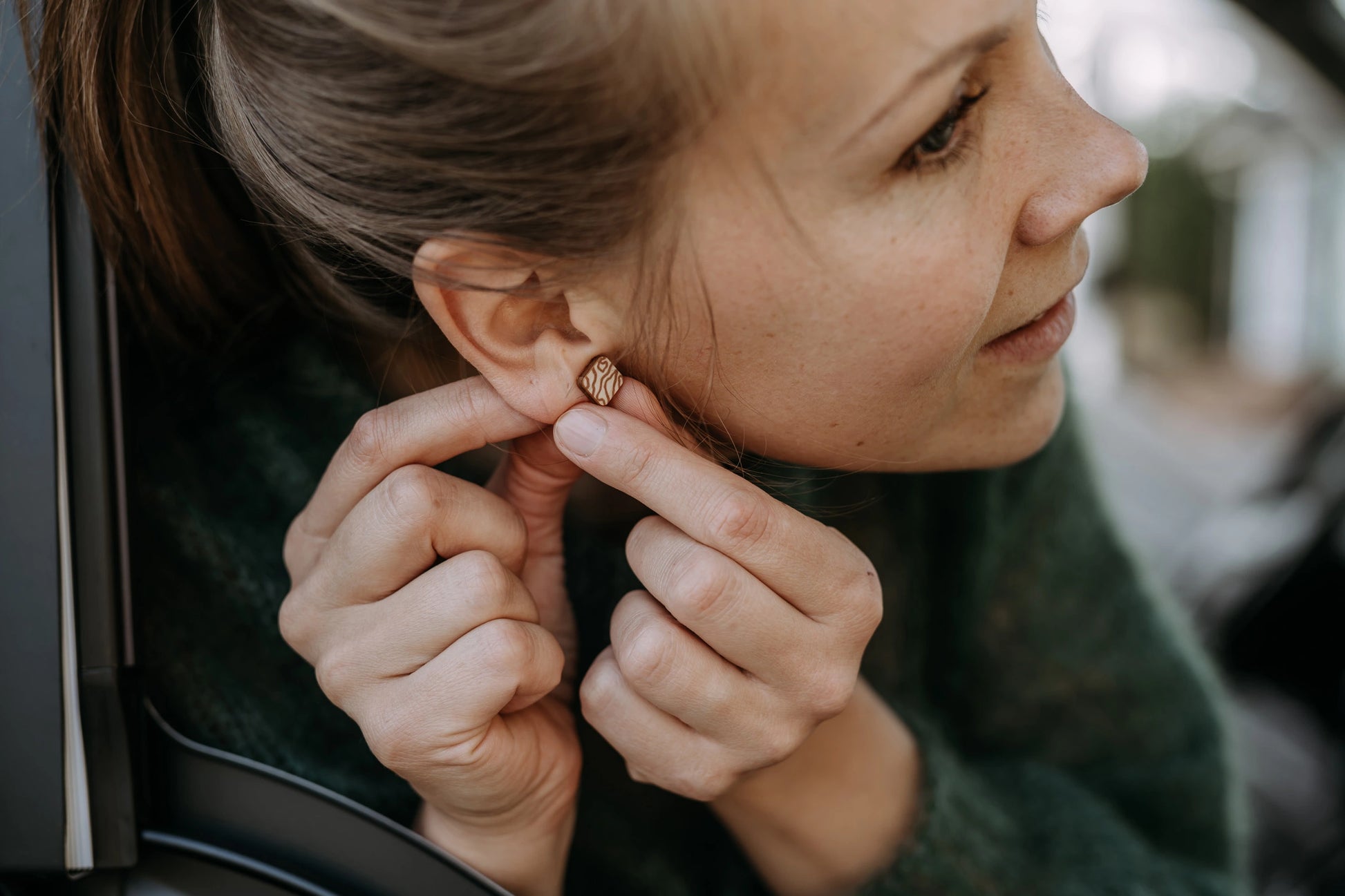 IVAN plywood earrings