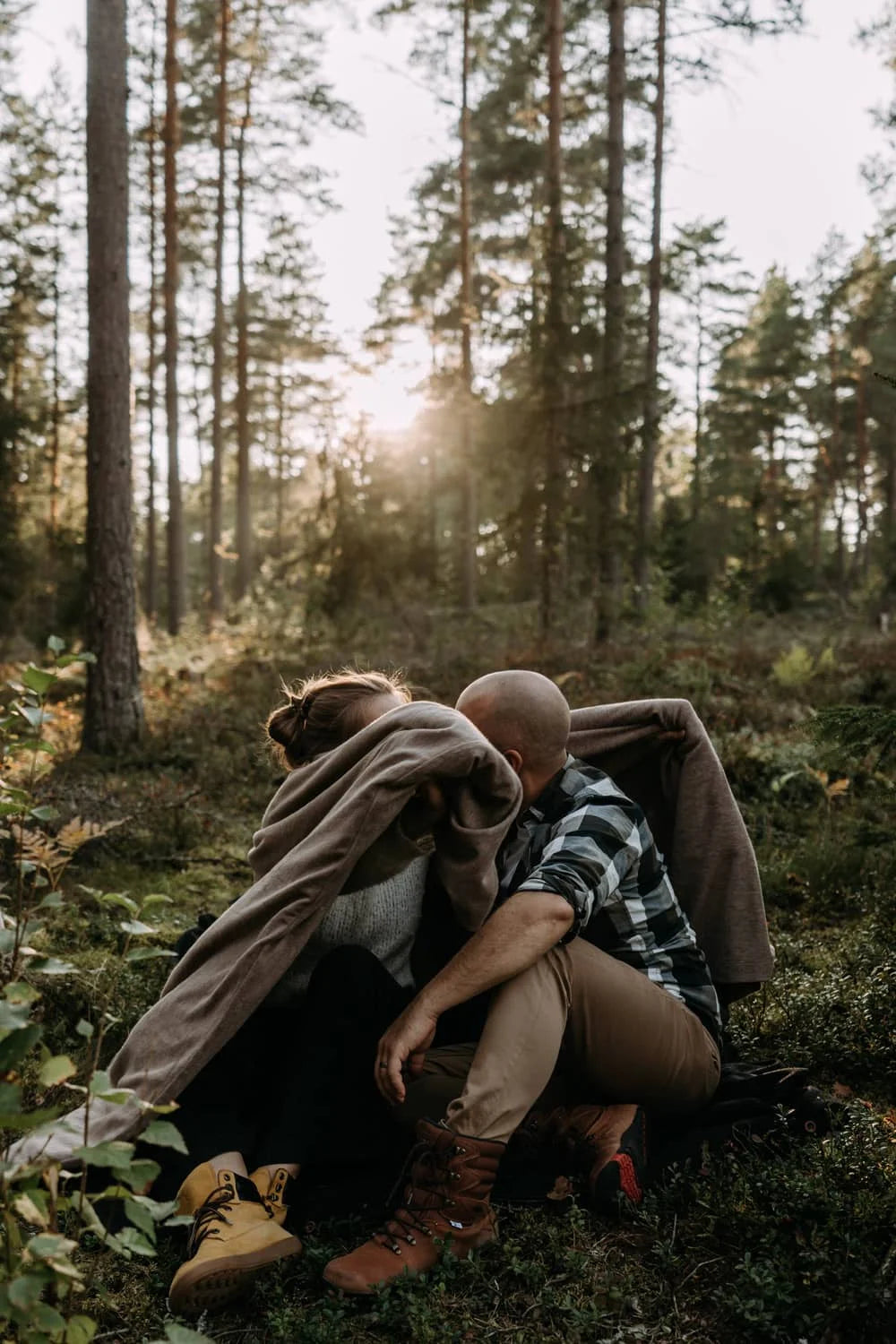 Merinovillainen parivuoteen pussilakana vaaleanruskea