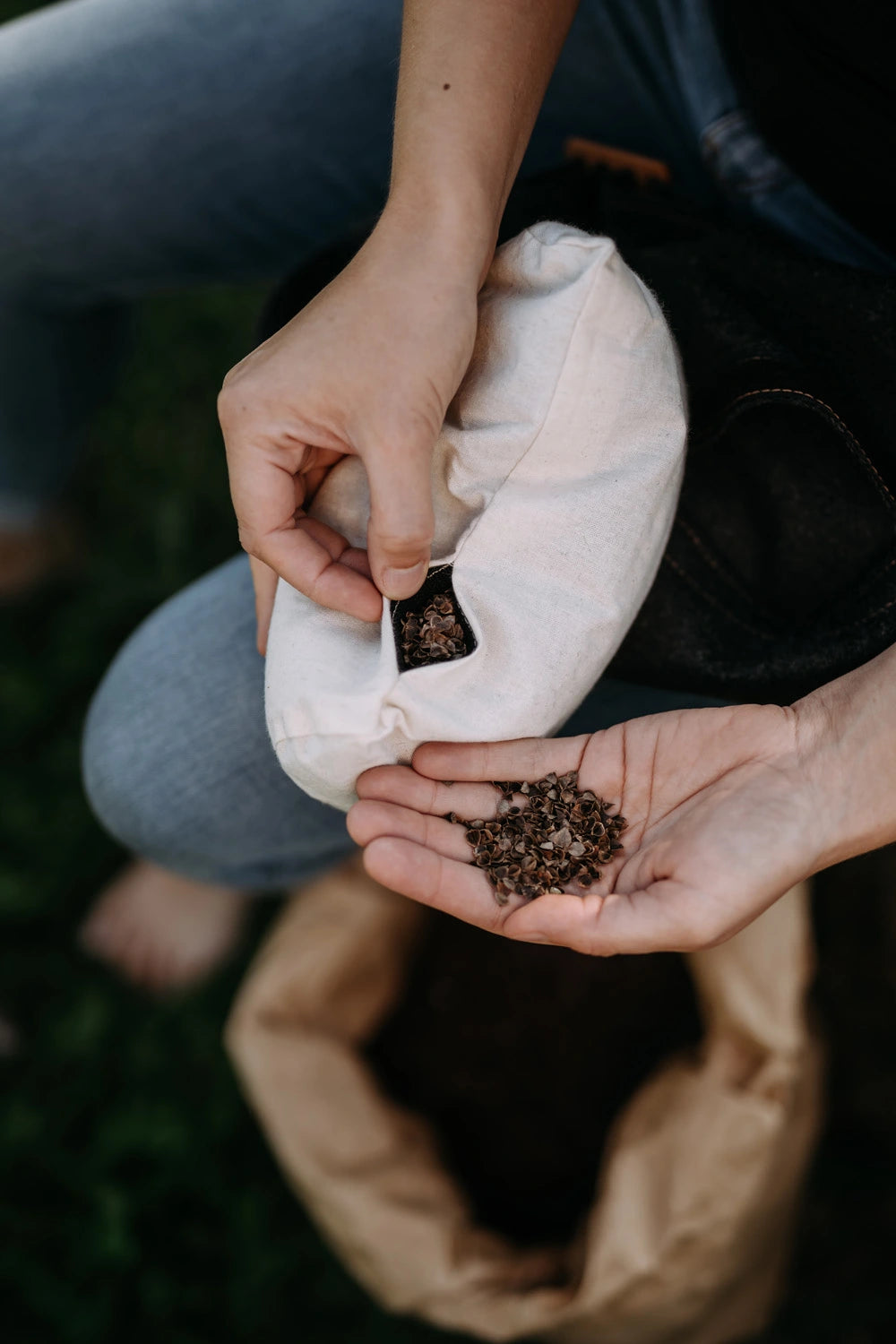 Niskatyynyn sisäpussin täyte tattariakanan kuori